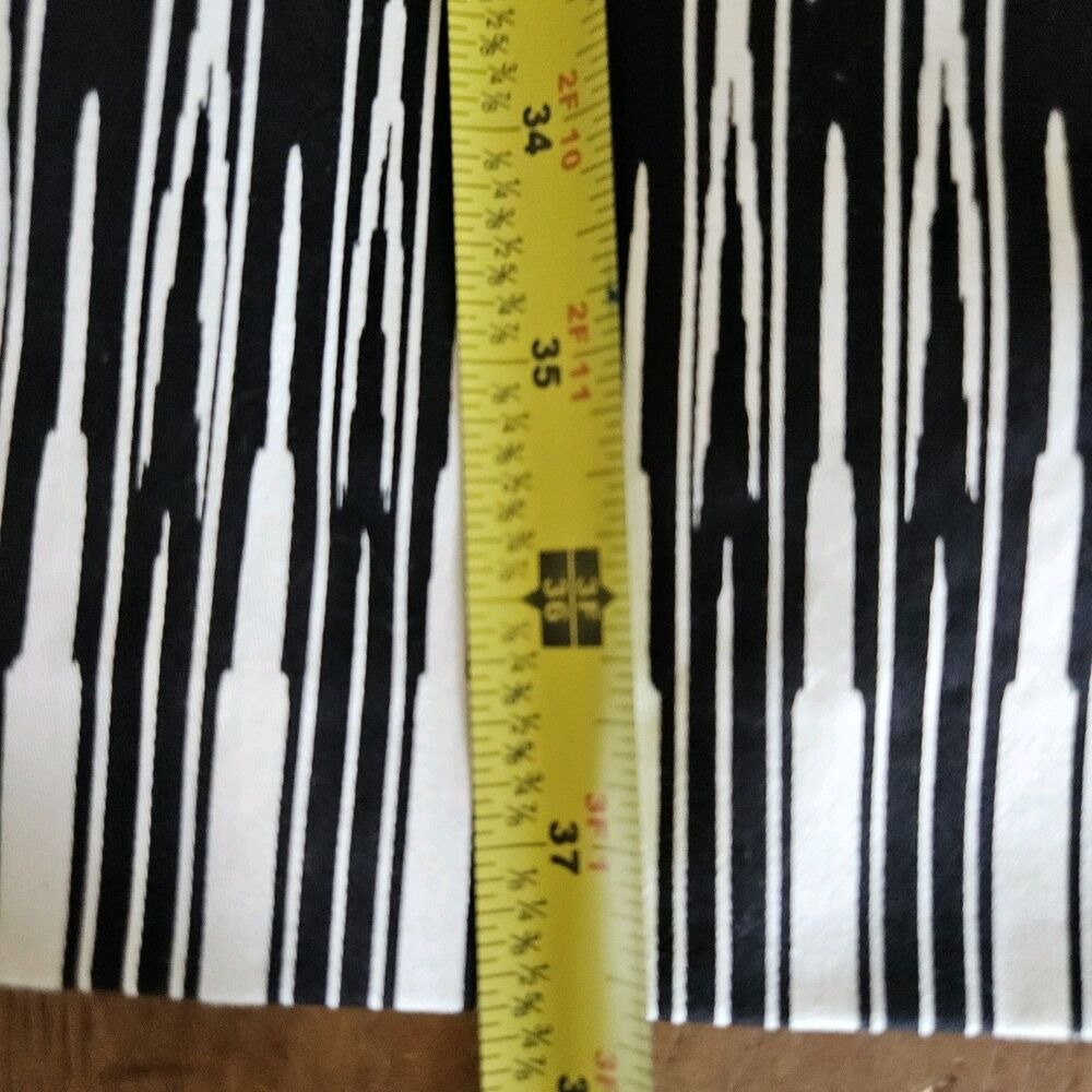 NEW Adrianna Papell Women Dress 10 Black/White Sleeveless Knee Length Polyester - Picture 6 of 9